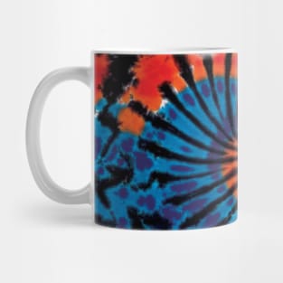 Mini Spiral Crumble Red Blue Black Tie Dye Mug